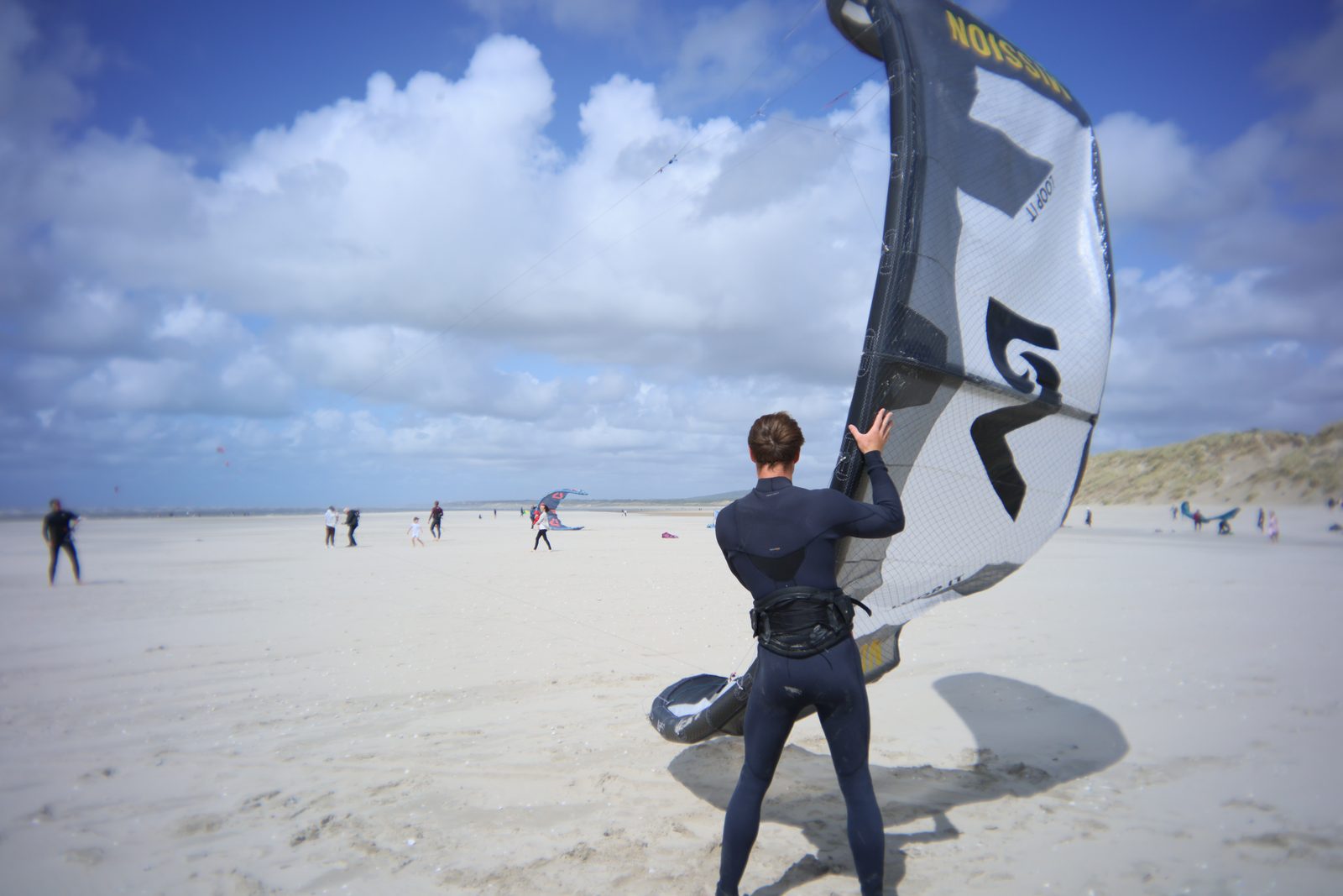 Rider avec la Rafale sur la plage