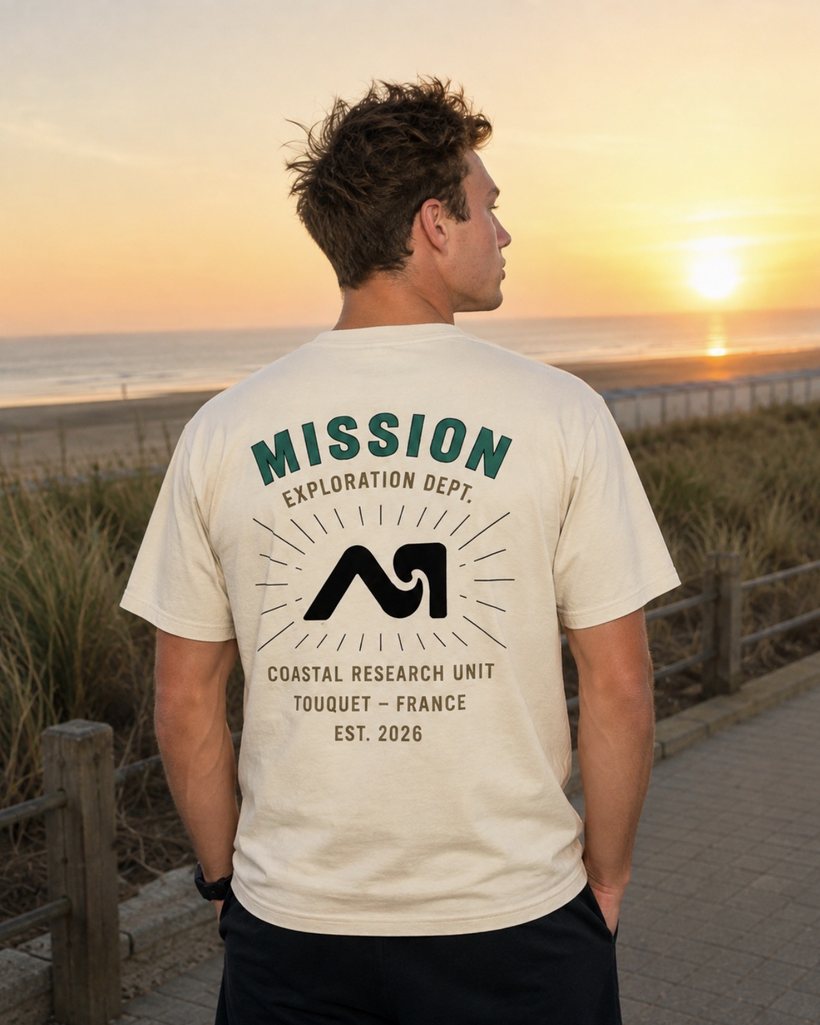 T-shirt Mission Exploration Dept. Sand, dos, blason Coastal Research Unit
